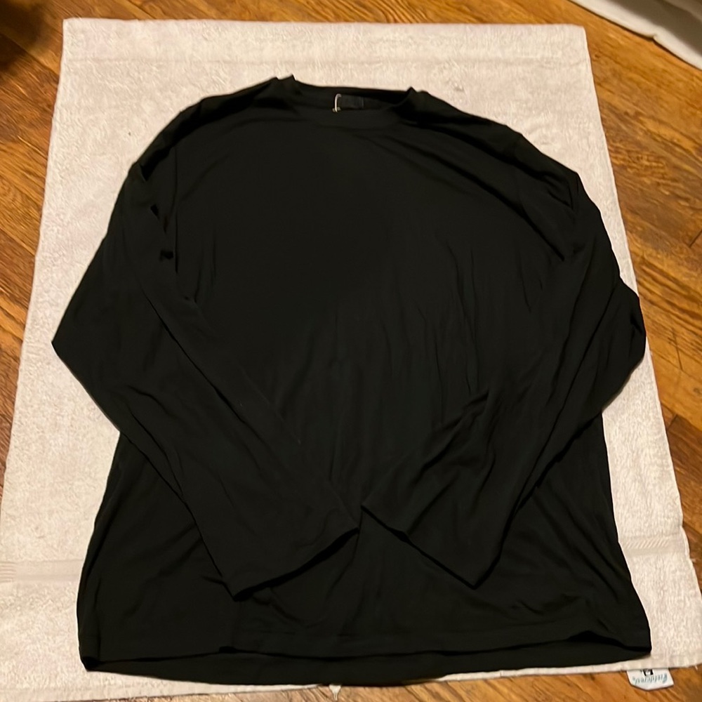 Skims Boyfriend Long Sleeve T Shirt onyx XS